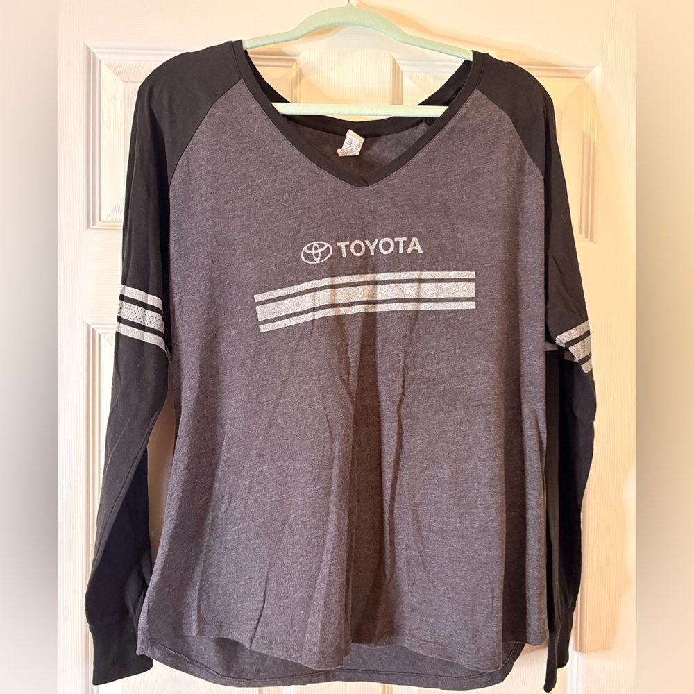 Toyota Gray and Black Long Sleeve Shirt